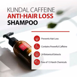 Kundal Natural Caffeine&Intensive Scalp care+ - šampon proti vypadávání vlasů s Kofeinem